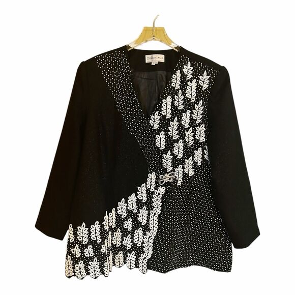 Donna Vinci Women’s Formal Jacket Plus Sz 24 Sequin Beaded Church Cruise - Picture 1 of 8